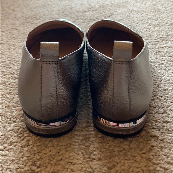 franco sarto silver flats